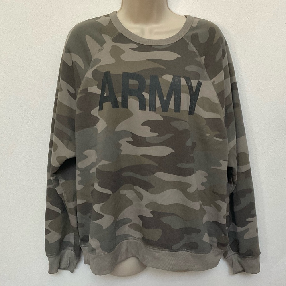 NWT US Army Camo Crewneck Sweatshirt with ARMY Spellout Size XXL